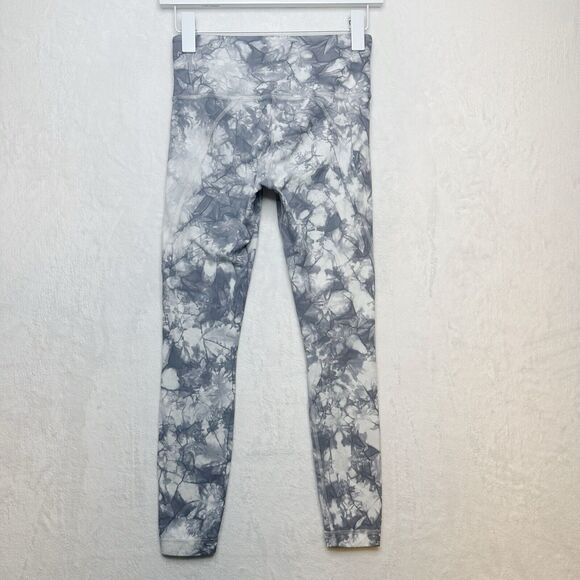 ATHLETA Salutation Tie Dye Ankle 7/8 Leggings Stash Pocket Gray White Sz XS - Picture 6 of 11